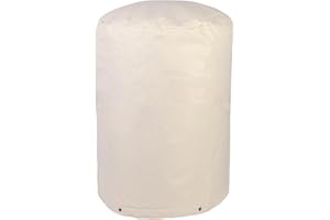 FEIJAZUM Water Pressure Tank Cover Insulated, (5°F) Multiple Layers Material Insulation Cover, Outdoor Winter Freeze Protection, Round Water Well Pressure Tank Cover (Beige, 24'' Diameter x 34'' Height)