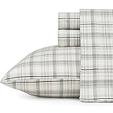 Eddie Bauer Beacon Hill Flannel Sheet Set, Full, Gray