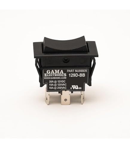 IP54 Waterproof DPDT 30A 12V/24V Reversing Rocker Switch - Motor Polarity Control For RV & DIY