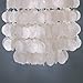 LightInTheBox Modern White Shell Pendant Chandelier Mini Style Ceiling Light Fixture for Bedroom, Living Room, Bulb Not Included (Chrome Finish)