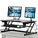 Standing Desk, Height Adjustable Stand Up Desk Gas Spring Riser Converter Sit to Stand Desk with Removable Keyboard Tray for Desktop Laptop Dual Monitor (32