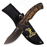 Elk Ridge ER-560CA 3mm Fixed Blade Woodland Camo