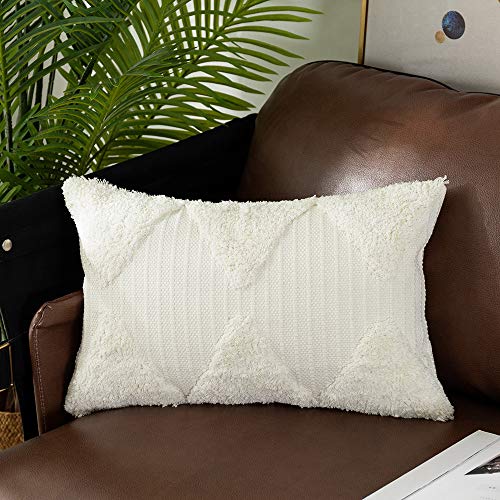 Tiffasea Lumbar Decorative Throw Pillow Covers Boho Neutral 12 x 20
