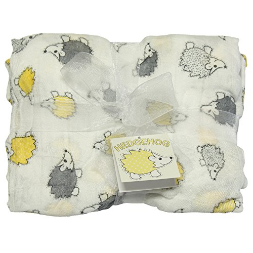 Bamboo Baby Swaddle Blanket by Best Bottom | 50" x 45", Hedgehog