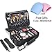 MelodySusie Travel Makeup Bag 3 Layers Makeup Organizer Case Makeup Train Case with Shoulder Strap for Women