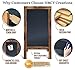 A Frame Chalkboard with Chalk Markers by HBCY Creations: 40x20 Solid Wood A-Frame Sign Gray Double-Sided Magentic Menu Board, Deluxe Set Includes 8 Chalk Markers, 10 Stencils, 2 Magnets