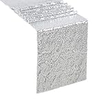 B-COOL Silver Sequin Table Runner Shiny Table