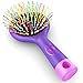 Detangling Brush with a Mirror - Soft Bristle- Straightening Detangler- for All Hair Types (Purple)