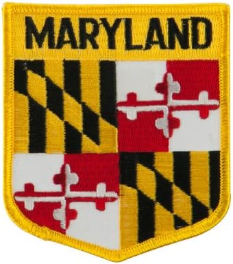 Eastern State Flag Embroidered Patch Shield - Maryland W03S15A