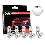 S&D 10Pcs T10 LED Bulbs, 1.5W Super Bright 3030 2SMD Interior Bulbs, 194 168 501 W5W LED Wedge Light, 12V-24V 6000K License Plate Light Turn Light Signal Light Trunk Lamp Clearance Lights Reading lamp