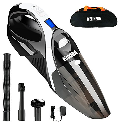 WELIKERA Cordless Handheld Vacuum with Stainless Steel Filter, Rechargeable 12V 100W Lithium Hand Vacuum (Black) WELIKERA Cordless Handheld Vacuum with Stainless Steel Filter, Rechargeable 12V 100W Lithium Hand Vacuum (Black)