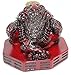 Fortune Coin Red Three Legged Money Toad/ Frog /Chan Chu on BaGua - Feng Shui Chinese Charm of Prosperity Decoration Gift US Seller (Idea for Office Desk, Computer, Book/TV Shelf, and Cashier Registration Area Display)