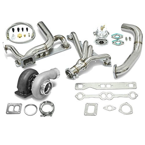 High Performance Upgrade GT45 T4 5pc Turbo Kit - Chevy Small Block SBC Engine