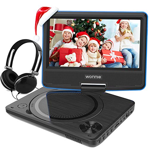 WONNIE 9.5 Inch Portable DVD Player with 7.5 inch Swivel Screen, USB