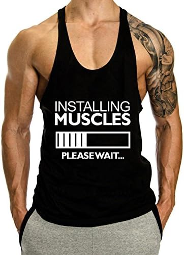 Men's Fitness Gym Sportswear Basic Muscular Tank Tops