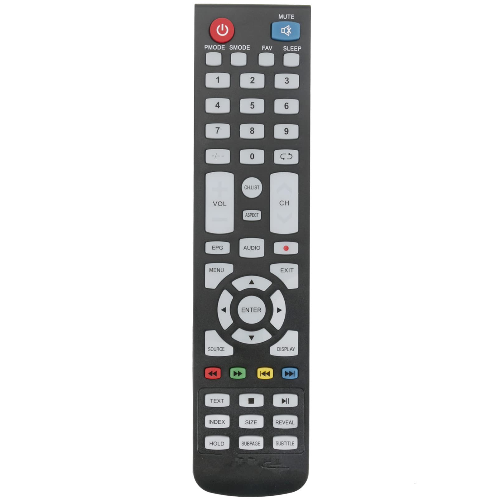 ALLIMITY Replace Remote Control fit for BRANDT JVC UNITED LED24BH55 LED32BH55 L-28HA82U B1960HD-LED LT-32HG82WU LT-28FD100 LT-32HG82U LT-32FD300 LT-19HA82U
