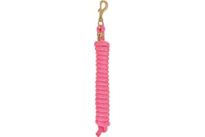 Weaver Leather Poly Lead Rope with 225 Snap Solid Brass, Diva Pink