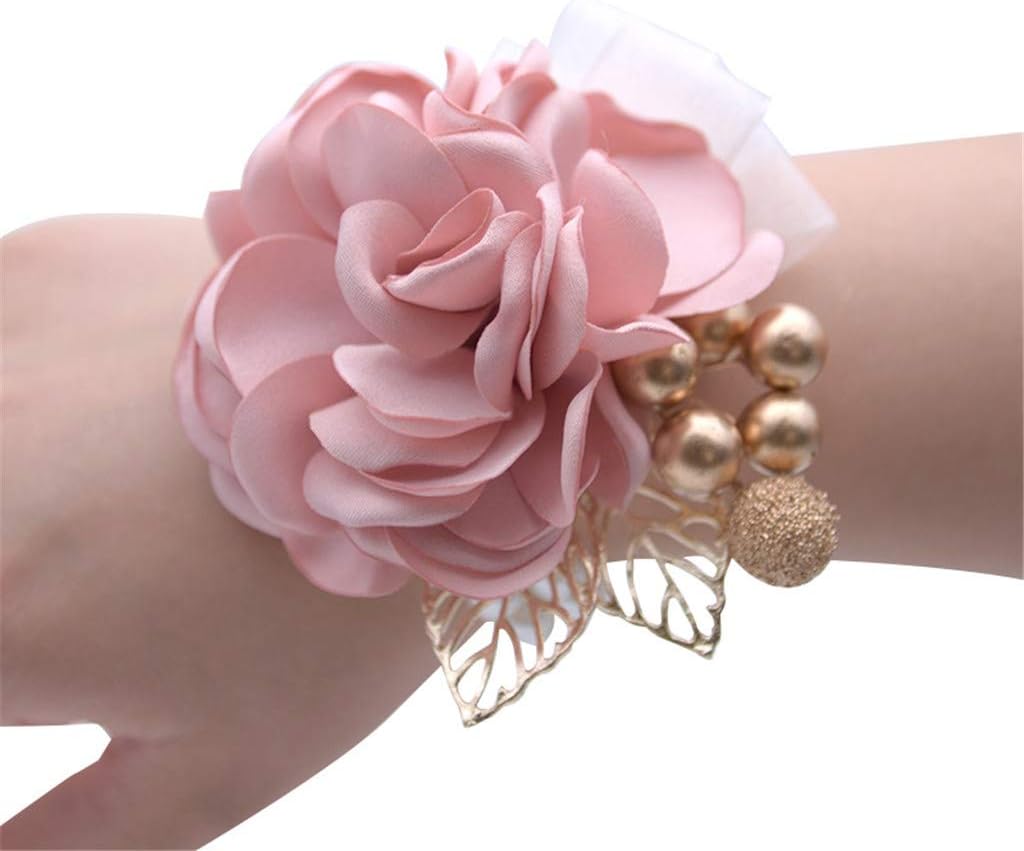 Flonding Girl Bridesmaid Wedding Wrist Corsage Bride Wrist