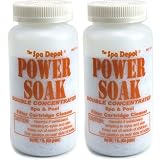 2-Pack Power Soak Spa & Pool Filter Cartridge Cleaner - 2 x 1 lb. bottles