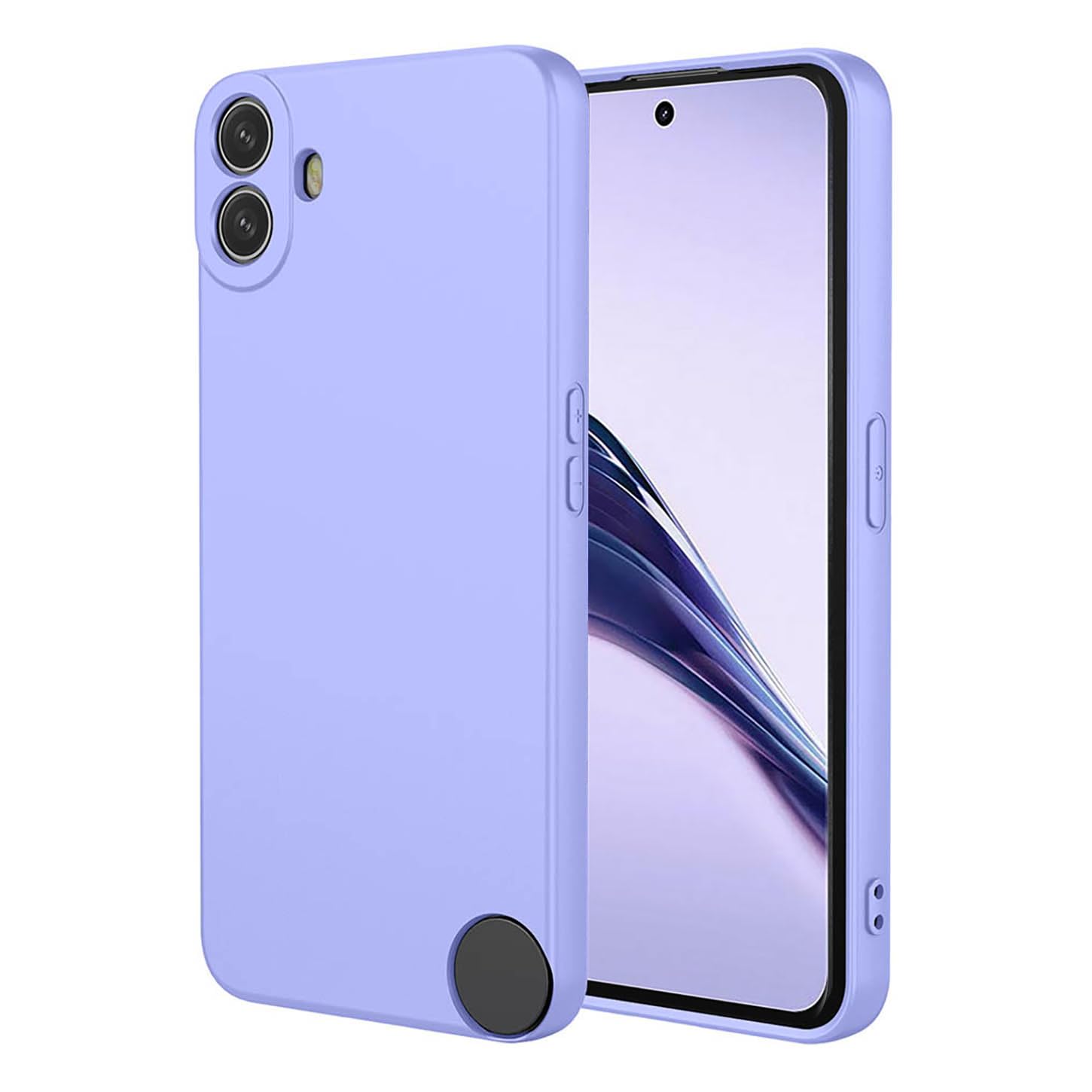 ILING Case for CMF Phone 1, Simple Solid Color Back Soft Liquid Silicone Frosted TPU Bumper Shockproof Protective Ultra-thin Phone Case Cover (Purple)