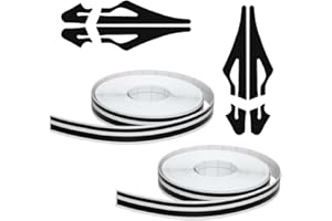 SMILFUY 2 Rolls×32Ft Car Vinyl Pinstriping Tape Stripe Decal, DIY Car Body Side Stripes Auto Striping Tape Emblems Trim, Universal for Car Motorcycle Door Home Musical Instrument (Black)