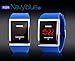 Gosasa Cool Girls Watches Fashion Shockproof Electroplated Case Transparent Strap Lady Women Digital Wristwatch (Blue Transparent)