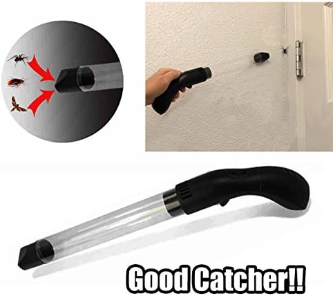 Humane Portable Electronic Insect Pest Bug Suction Trap LED Catcher Cockroach Spider Home Outdoors