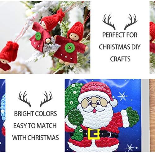 Christmas themed resin buttons for DIY ornament crafting, featuring various colors and designs.