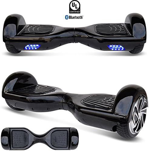 6.5" HoverBoard Electric Scooter Smart Self-Balancing Wheels Hover Board With Built-in Bluetooth Speaker UL2272 Certified (Black)