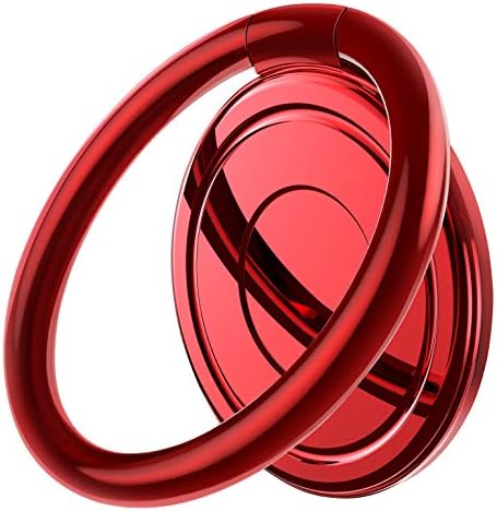 RANVOO Phone Ring Holder, Cell Phone Finger Kickstand, Adjustable and Rotatable Stand Compatible with All Smartphone for iPhone SE/ 11 Pro Max/11 Pro/11/7/8/7 Plus/8Plus/Xs/XR/Note 10 S10 LG, Red