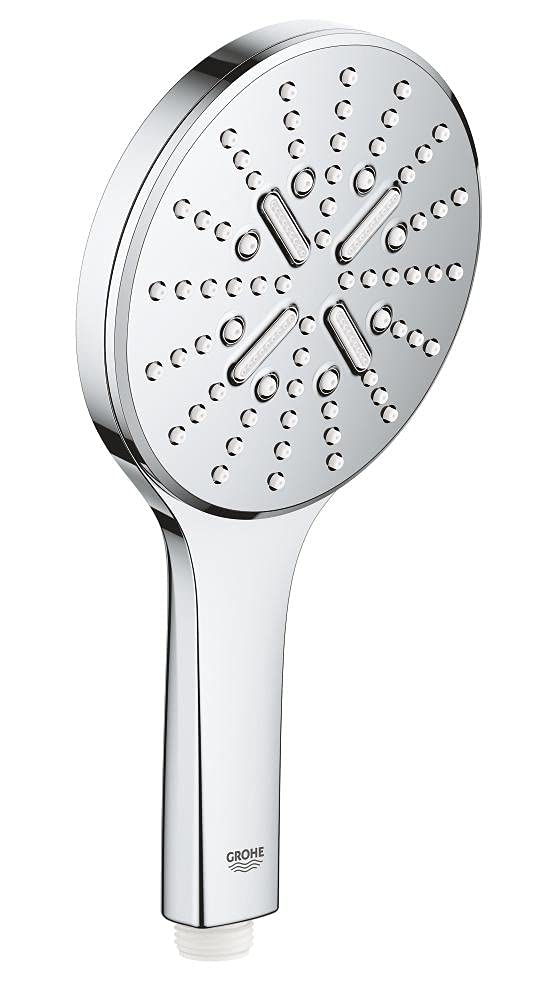 GROHE Rainshower 130 Smartactive Hand Shower 130mm Shower Head with 3 Sprays Chrome Finish Made in Germany 26544000
