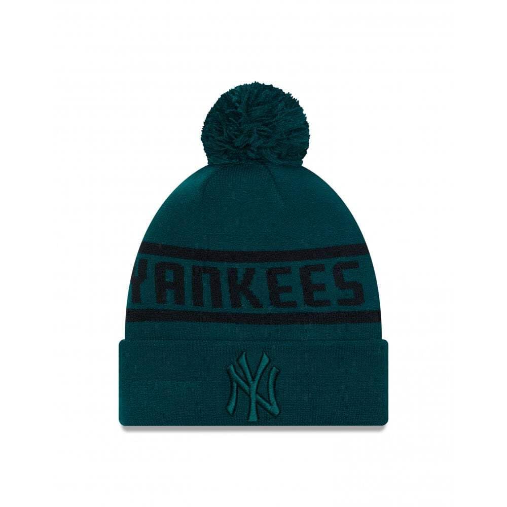 New Era Winter Beanie - Bobble New York Yankees Blue Green