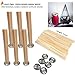 EricX Light 5 inch Cross Wooden Candle Wicks, 20 Sets, Wood Candle Wicks for Candle Making, Candle DIY