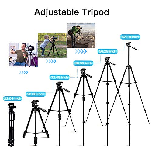 Aitsite Kamera Stativ, Leichtes-Reise Handy Stativ aus Aluminium, Smartphone Stativ, mit 3 Wege-Schwenkkopf, mit… – Bild 5