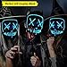 FLY2SKY Halloween Mask Light Up Toys 1PCS Blue LED Light Up Mask LED Mask Glowing Mask Frightening Luminous Halloween Cosplay LED Purge Mask for Festival Entertainment Halloween Party Favors for Kids
