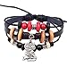 TIVANI [Vintage Style] Unisex Genuine Leather Rope Beads Owl Charms Wrist Band Multistrand Adjustable Amulet Single Wrap Bracelets Classic Punk Decor
