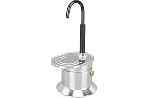 WAHEWUD Single Tube Coffee Pot, Mini Espresso Machine, Sturdy Aluminum Alloy Fast 90 Seconds Brewing Lightweight, Camping Esp