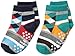 Jefferies Socks Big Boys' Diamonds and Stripes Quarter Socks (2 Pair Pack)