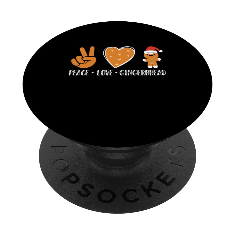 family clothing xmas Christmas santa hat peace gingerbread PopSockets Swappable PopGrip
