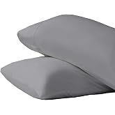 SHEEX Active Comfort Cooling Standard/Queen-Size Pillow Cases, Super-Soft Pillow Case Set, 2 Cooling Pillow Covers, Pewter