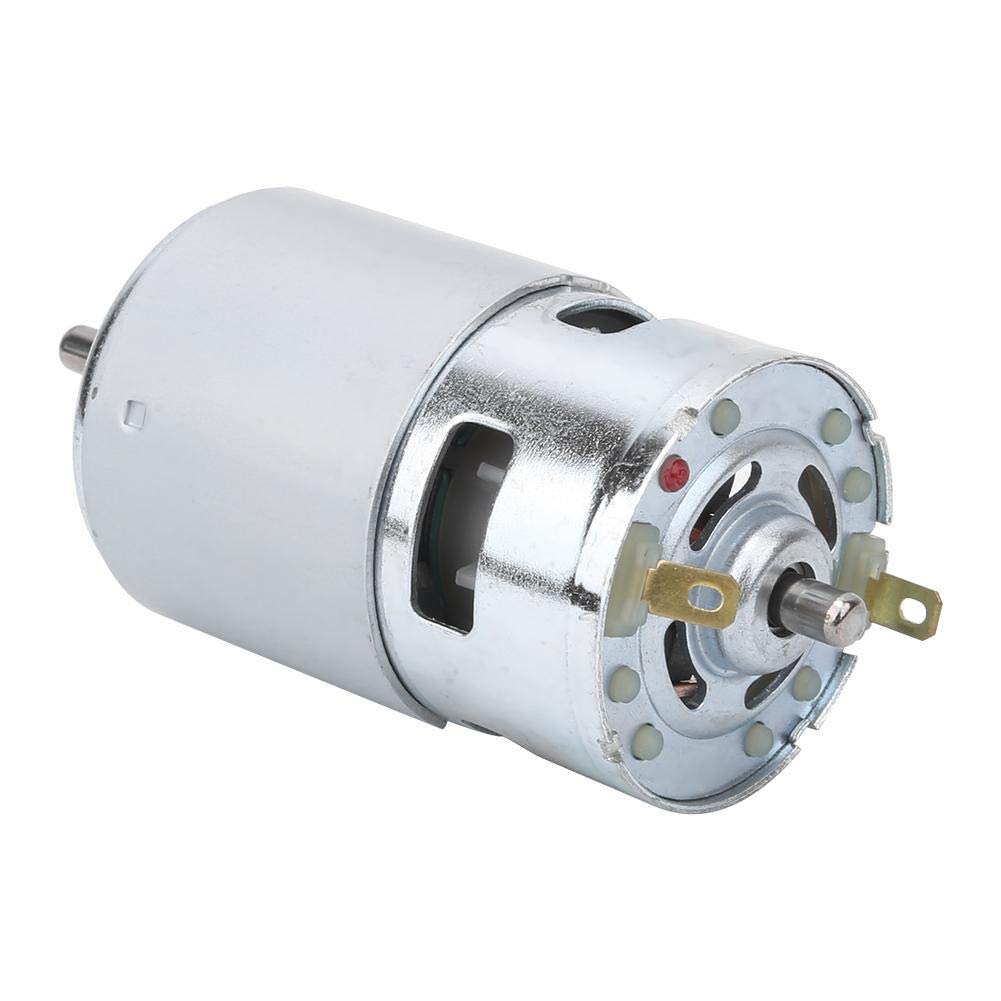 12-24V 775 DC Motor, Miniature Large High Speed Low Starting Current DC Motor with Double Ball Bearings at Both Front and Rear