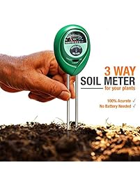 Soil pH Meter, 3-in-1 Soil Test Kit For Moisture, Light & pH, A Must Have For Home And Garden, Lawn, Farm, Plants, Herbs & Gardening Tools, Indoor/Outdoors Plant Care Soil Tester (No Battery Needed)