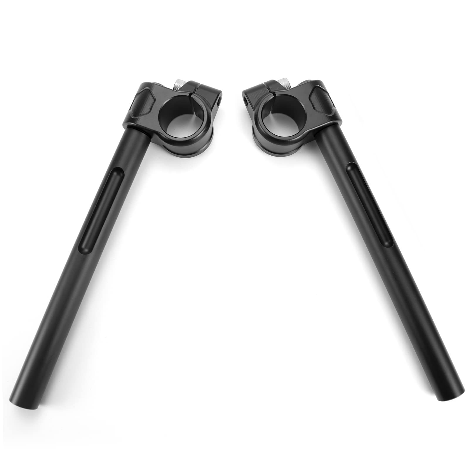Photo 1 of 1" handlebar with ? 49mm Clip Ons Handlebars compatible with Harley Davidson Sportster Forty-Eight XL1200X 2016-Current and XL1200XS,Modified Cafe racer Custom Accessories,49mm Clip-ons Assembly Black