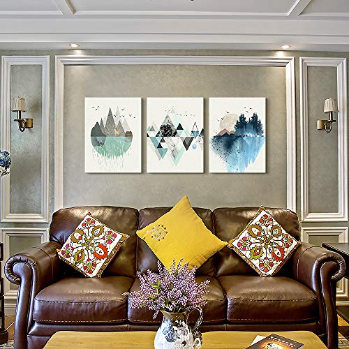 3 Abstract+Mountain+Paintings+Geometry+Decoration