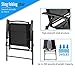 Devoko Patio Folding Chair Deck Sling Back Chair Camping Garden Pool Beach Using Chairs Space Saving Set of 4 (Black)