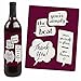 Girly Thank You - Thank You Gift for Women - Wine Bottle Label Stickers - Set of 4