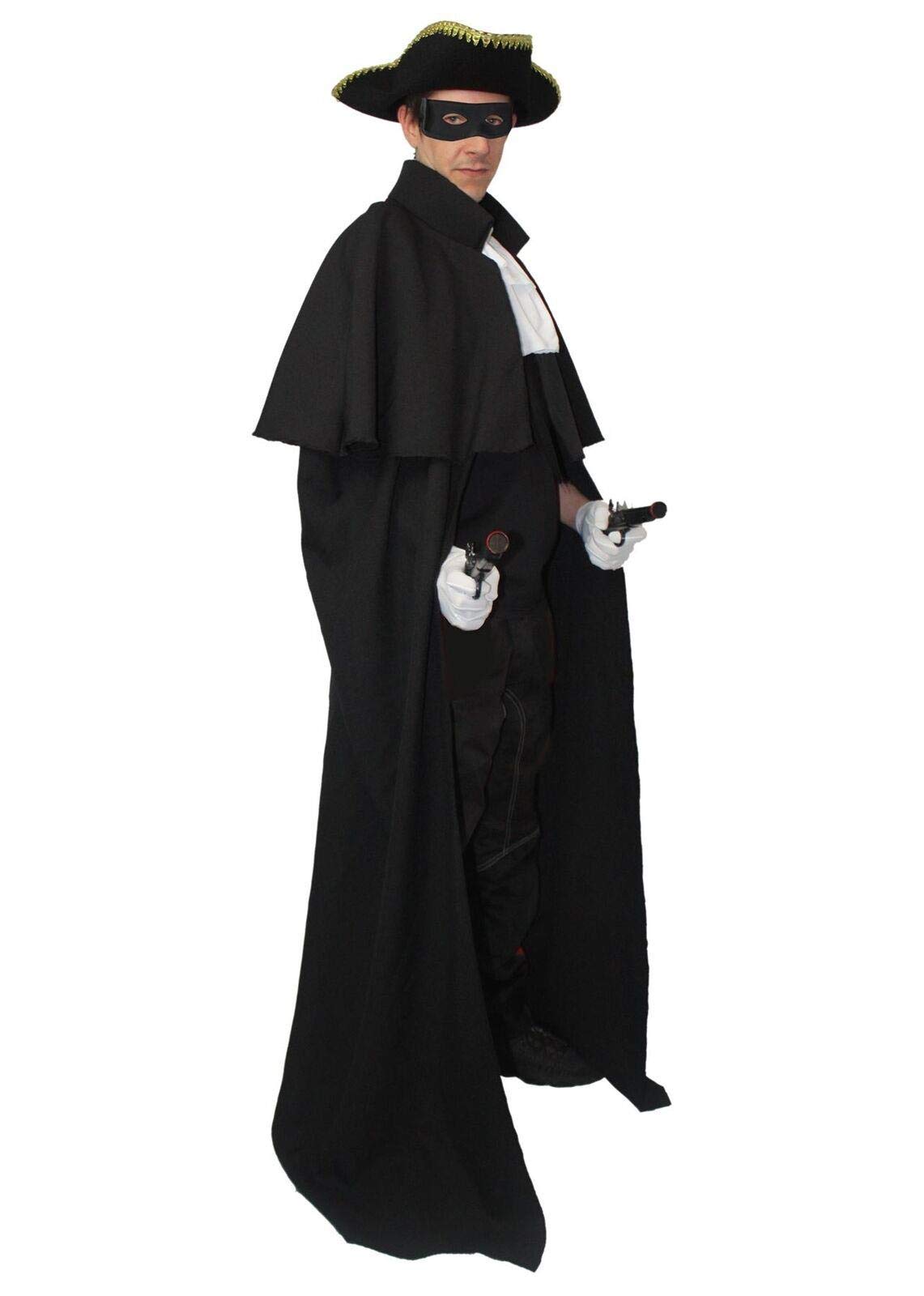 The Dragons Den Adults 60" Cape Highway Man Dick Turpin Bandit Old English Fancy Dress Cloak [Cloak Only]