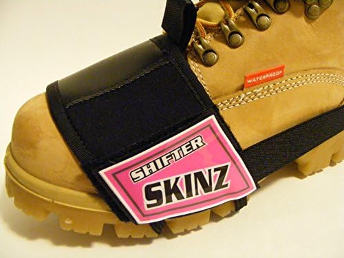 New Pink Style Shifter Skin Gear Shift Scuff Mark Shoe Boot Cover Protectors New Stronger Rubber Bottom Non Slip Sleeve Protector and New Stronger Heel Strap Along with a Leather Gripper Shifter Pad on Top Eliminate Motorcycle Gear Shifter Scuff Marks