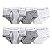 Burt's Bees Baby Baby Toddler Underwear, Girls Hipster Panties Briefs, Set of 6, 100% Organic Cotton, Boys Grey/Stripe/Cloud, 2T-3T
