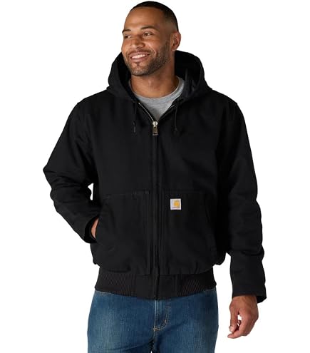 Amazon.com: Carhartt Jackets Hooded Lined Jacket J131BLK - Black